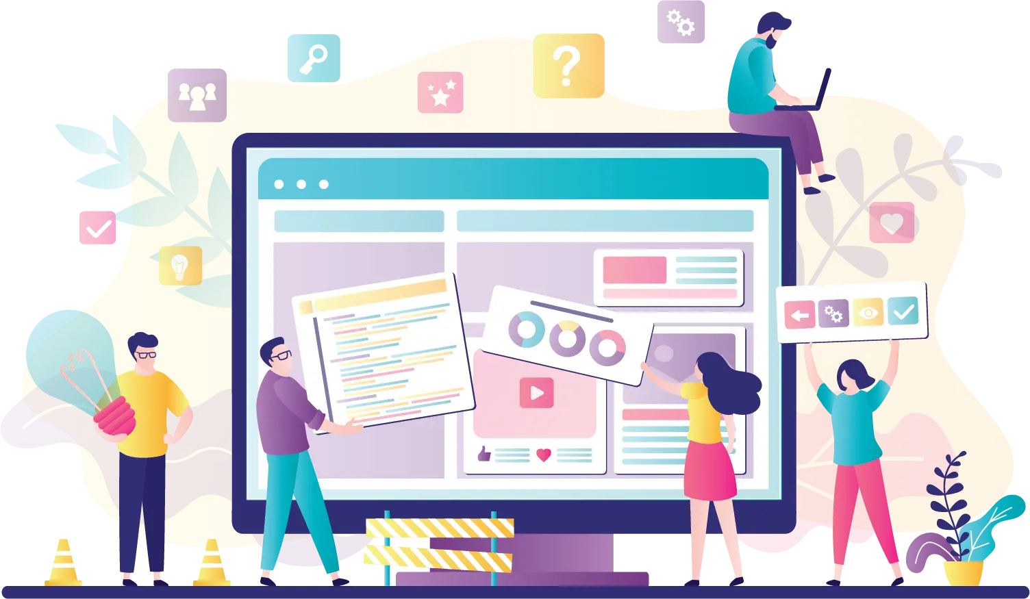 Professional web development services in Markham Ontario showing modern responsive website designs